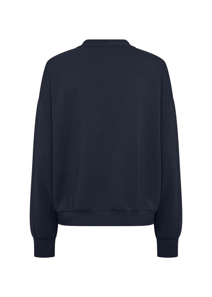 Banu  Blouse with Zipper in Navy