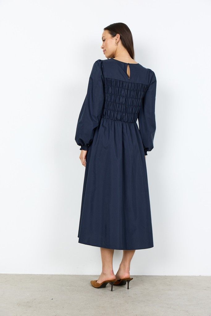 Netti Long Sleeve Dress in Navy