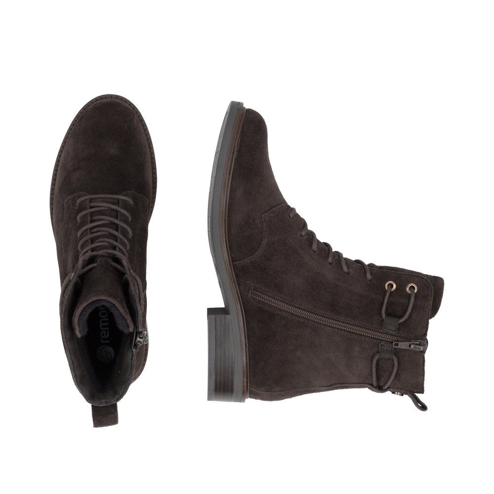 Ruby Lace-Up Ankle Boots in Brown