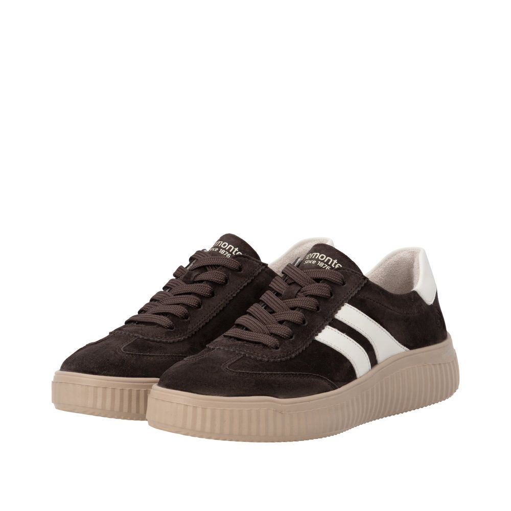 Elodie Lace-Up Sneakers in Black