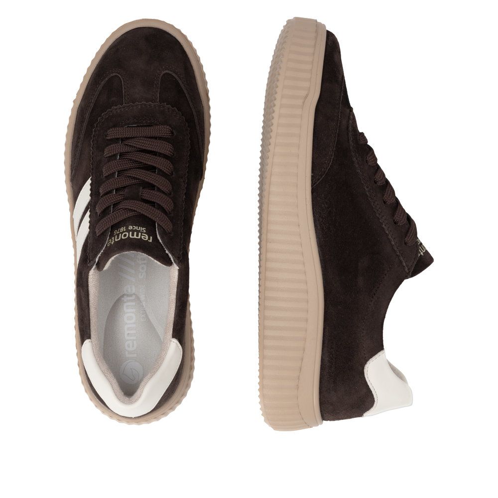Elodie Lace-Up Sneakers in Black