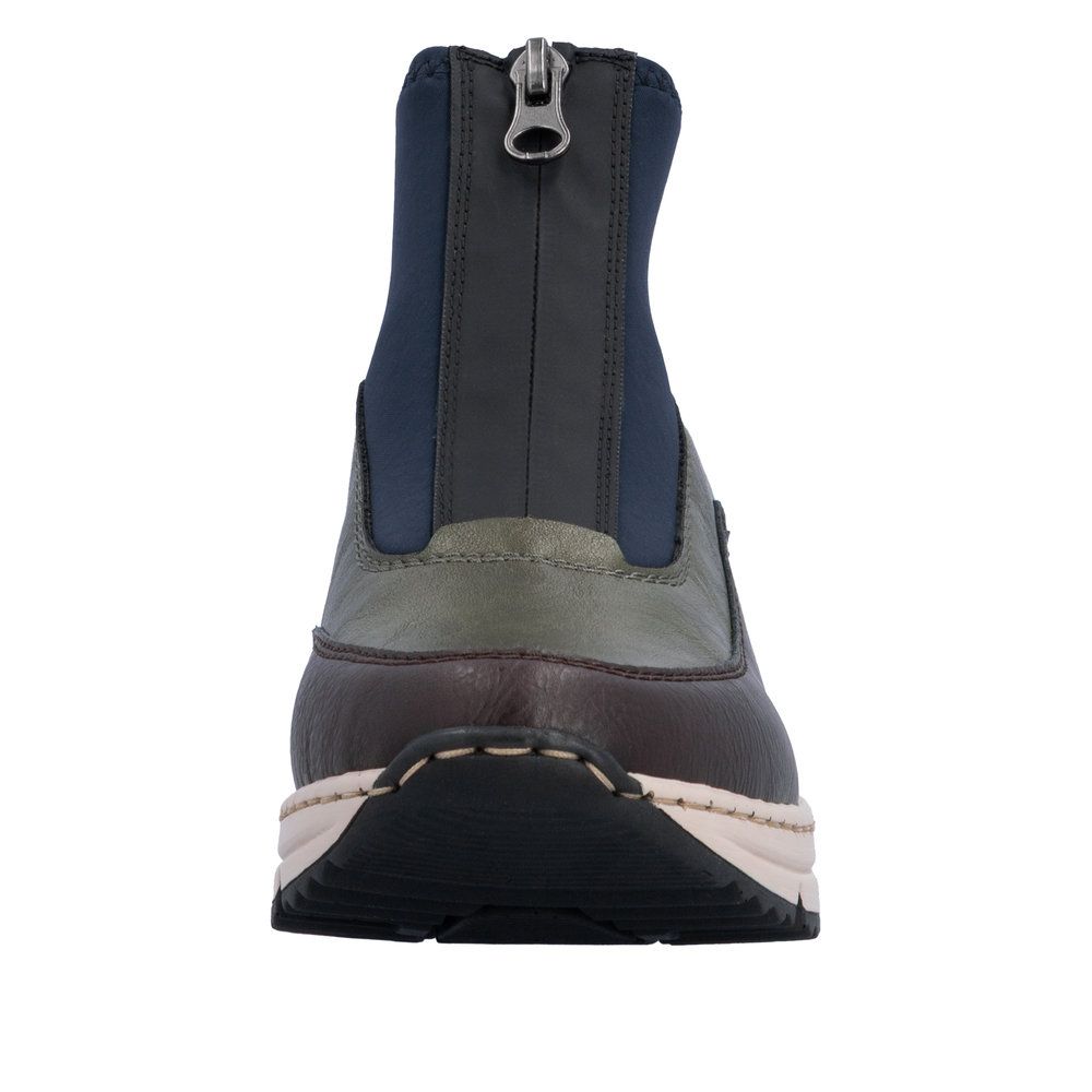 Holly Ankle Boots with Front Zipper in Multicolour