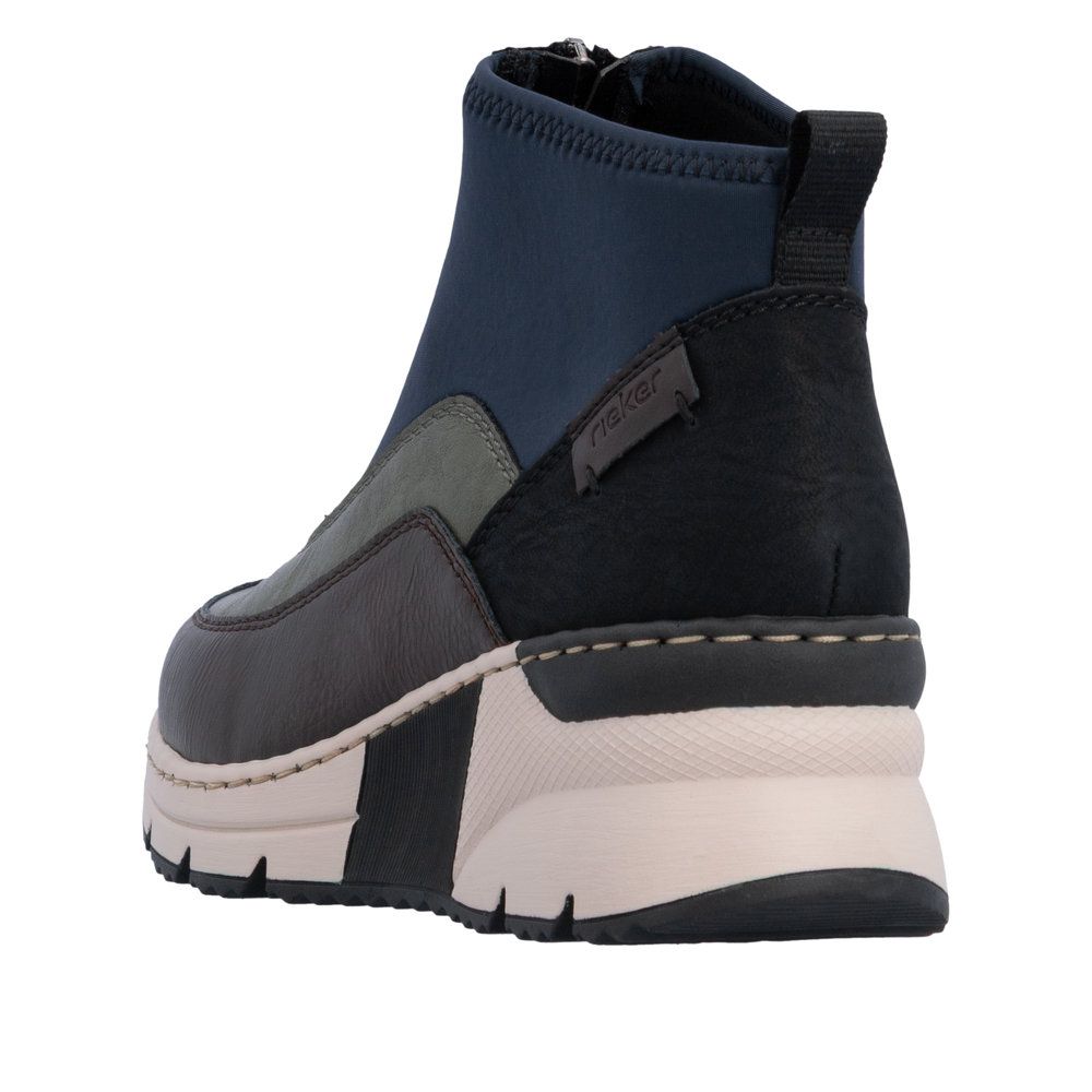 Holly Ankle Boots with Front Zipper in Multicolour