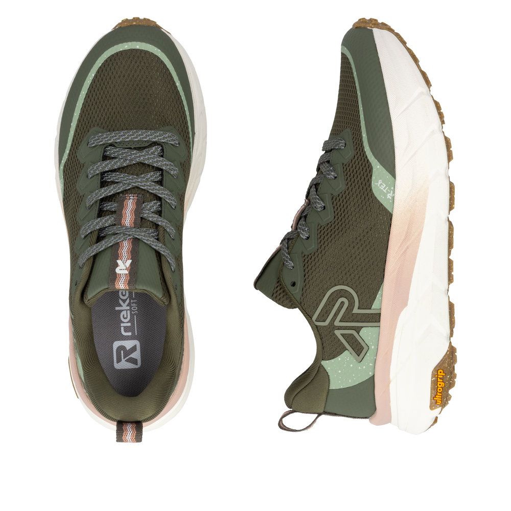 Freya Lace-Up Sneakers in Green