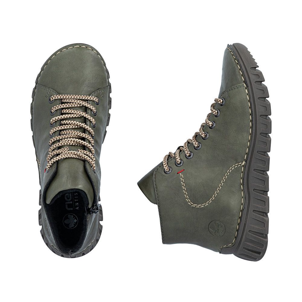 Matilda Lace-Up Boots in Green