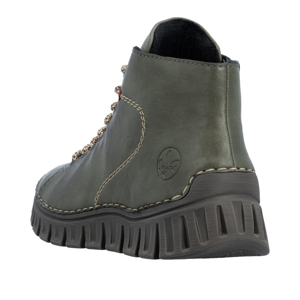 Matilda Lace-Up Boots in Green