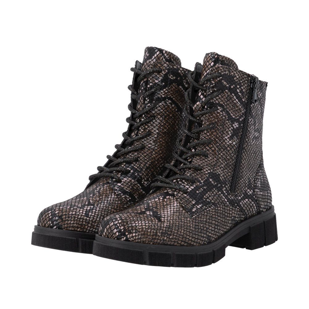 Beatrice Lace-Up Ankle Boots in Black