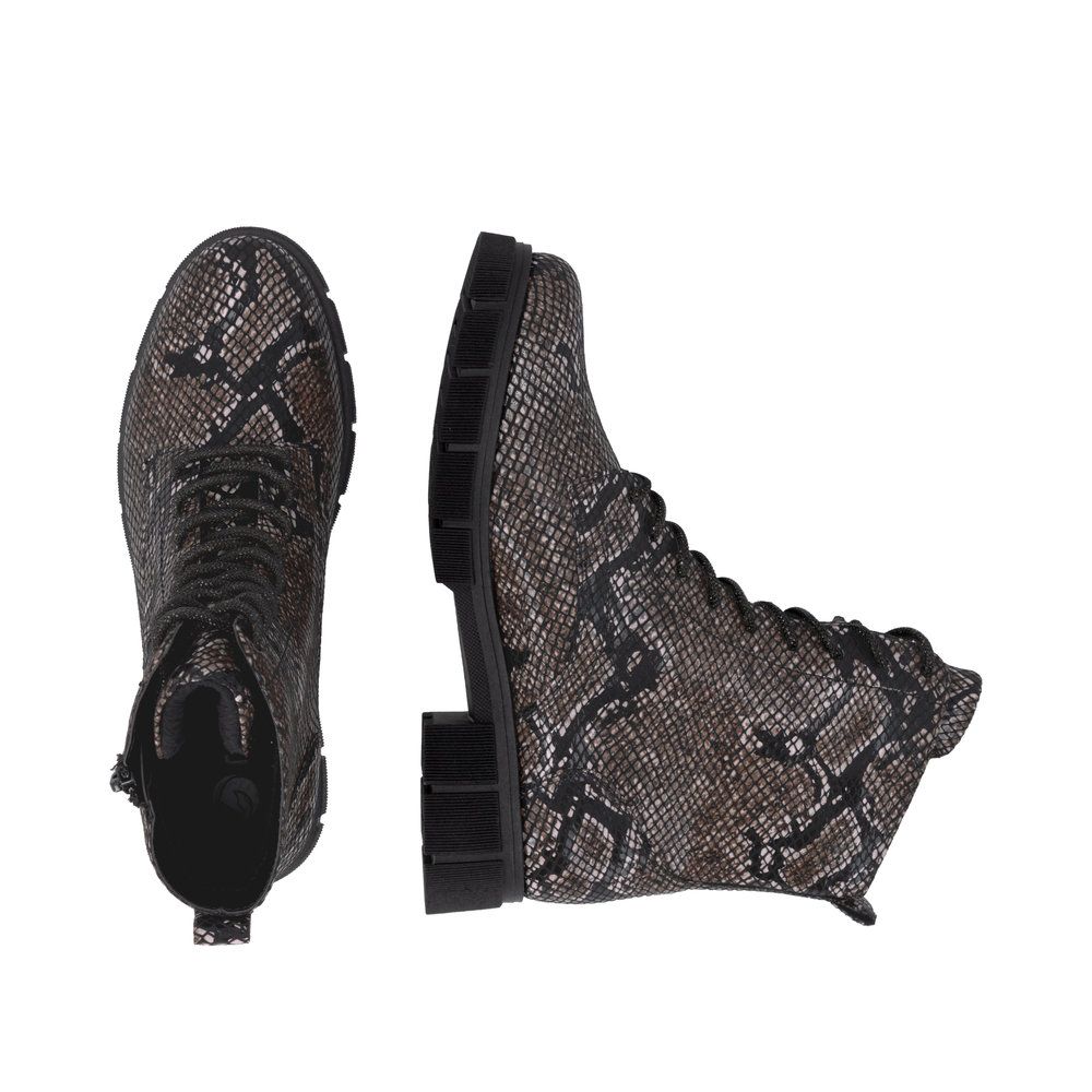 Beatrice Lace-Up Ankle Boots in Black