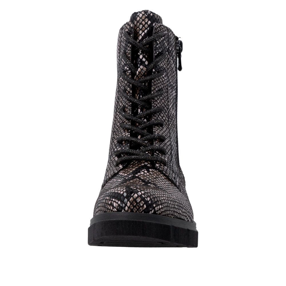 Beatrice Lace-Up Ankle Boots in Black