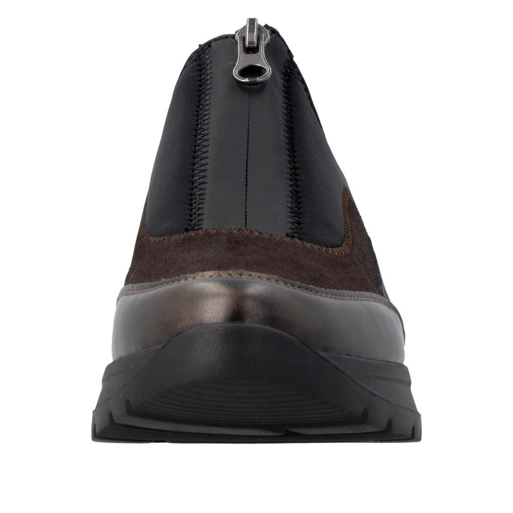 Ada Sneaker with Front Zipper in Black