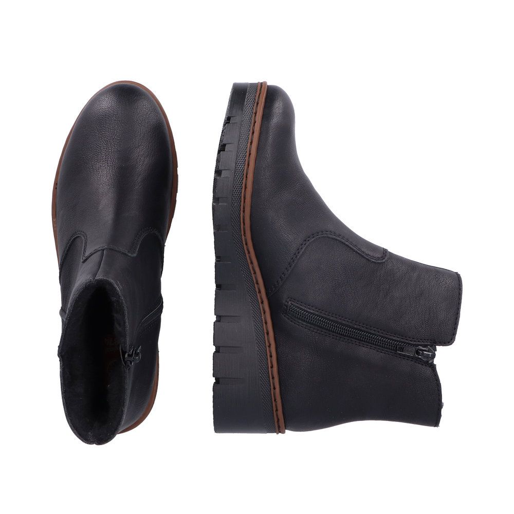 Amelia Leather Boots in Black