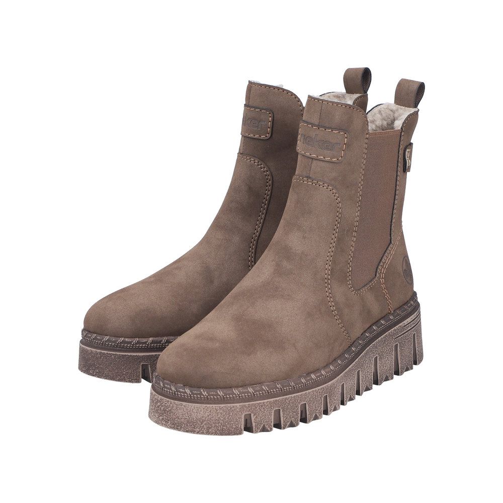 Olivia Suede Boots in Brown