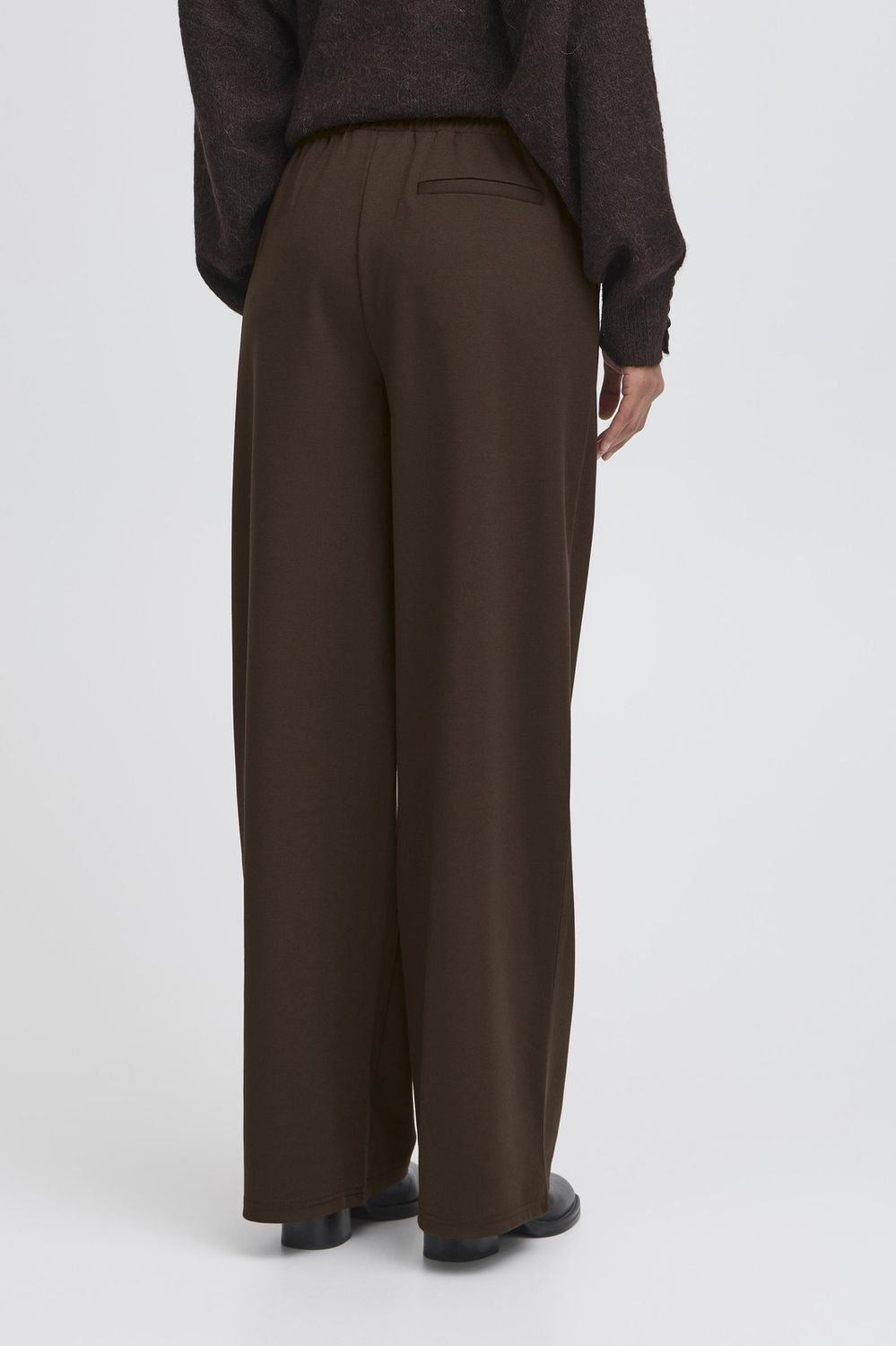 Kate Sus Long Wide Trousers in Chocolate Torte
