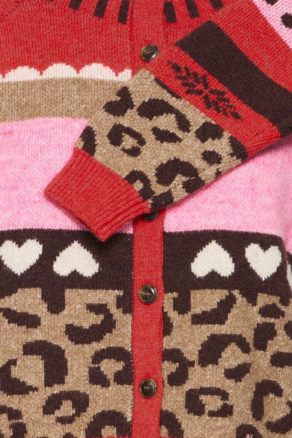Livoni Cardigan in Poinsettia Mulitpattern