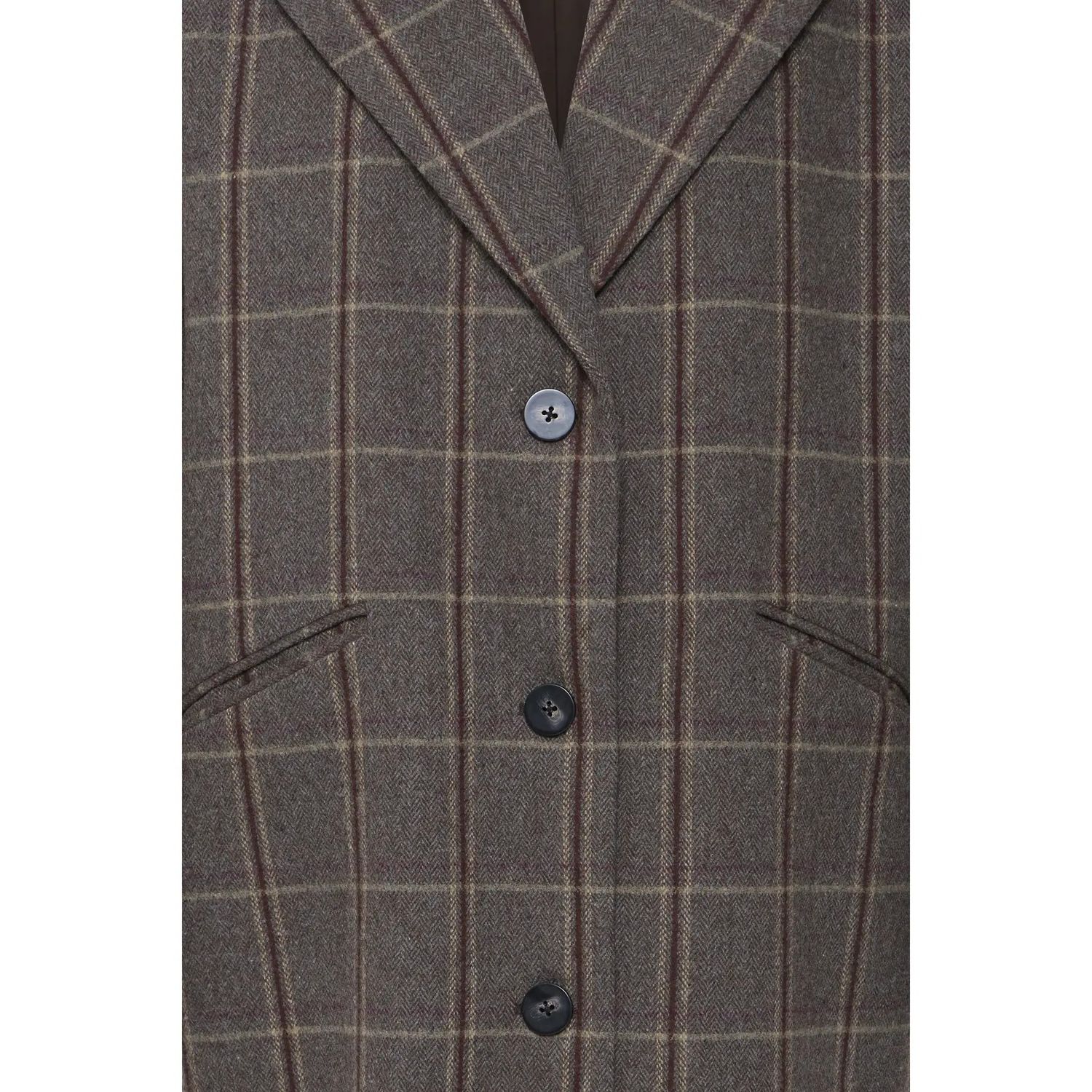 Emmalu Jacket in Cocoa Brown Check