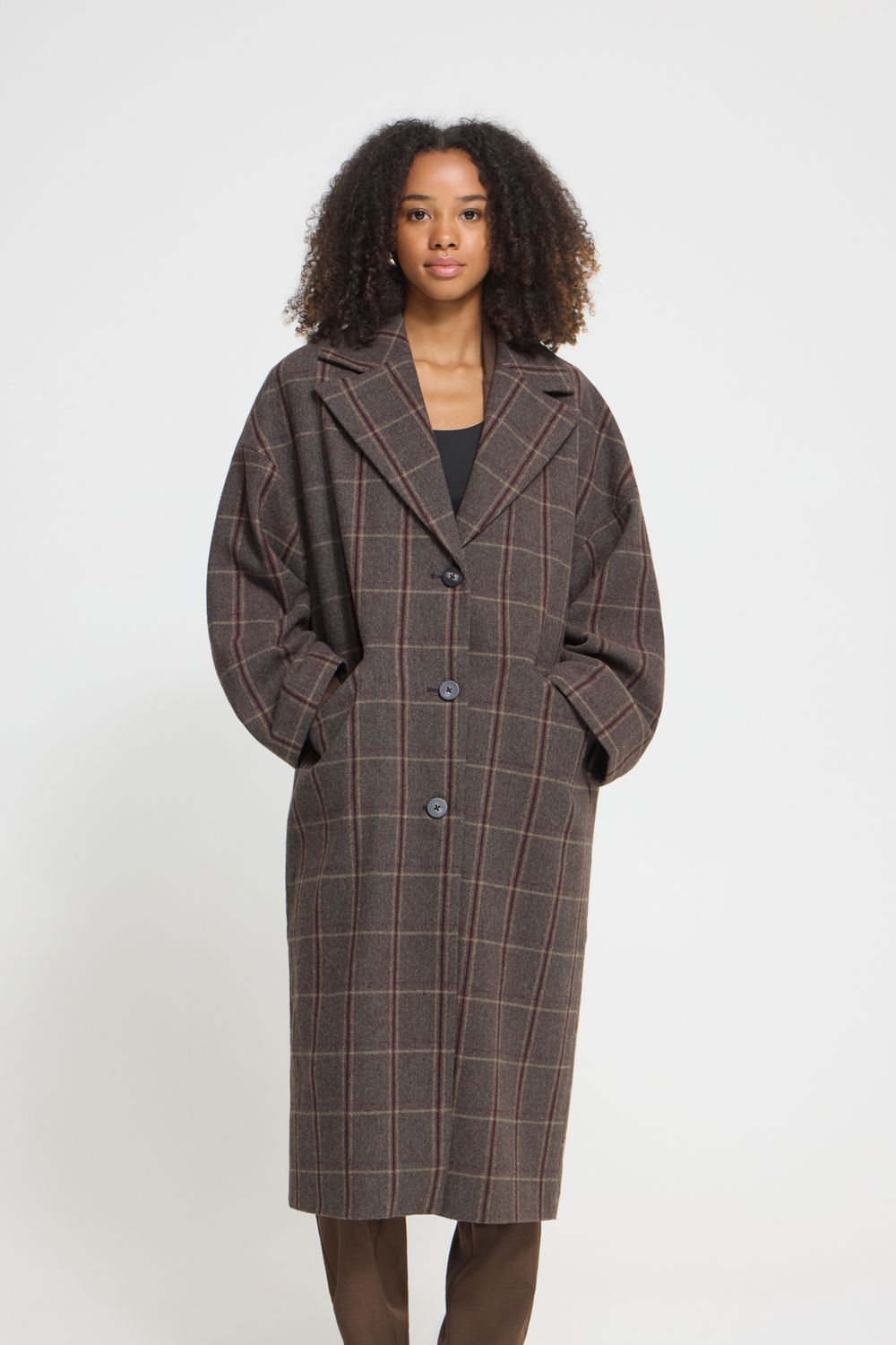 Emmalu Jacket in Cocoa Brown Check