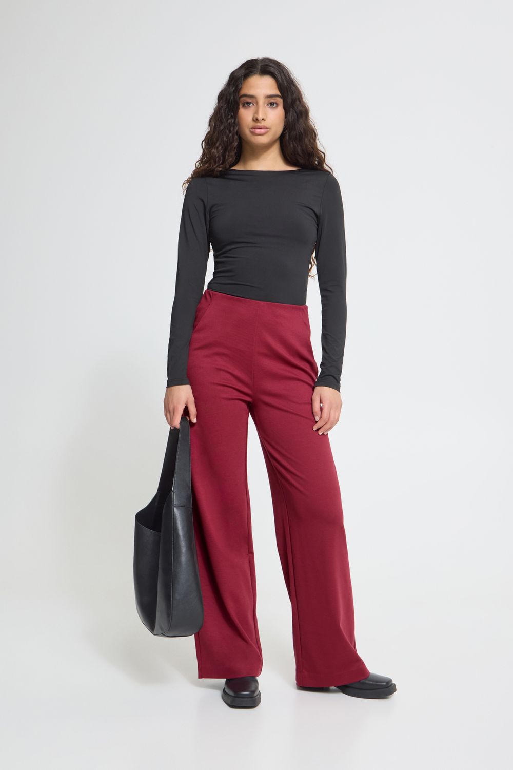 Kate Wide Trousers in Rhododendron