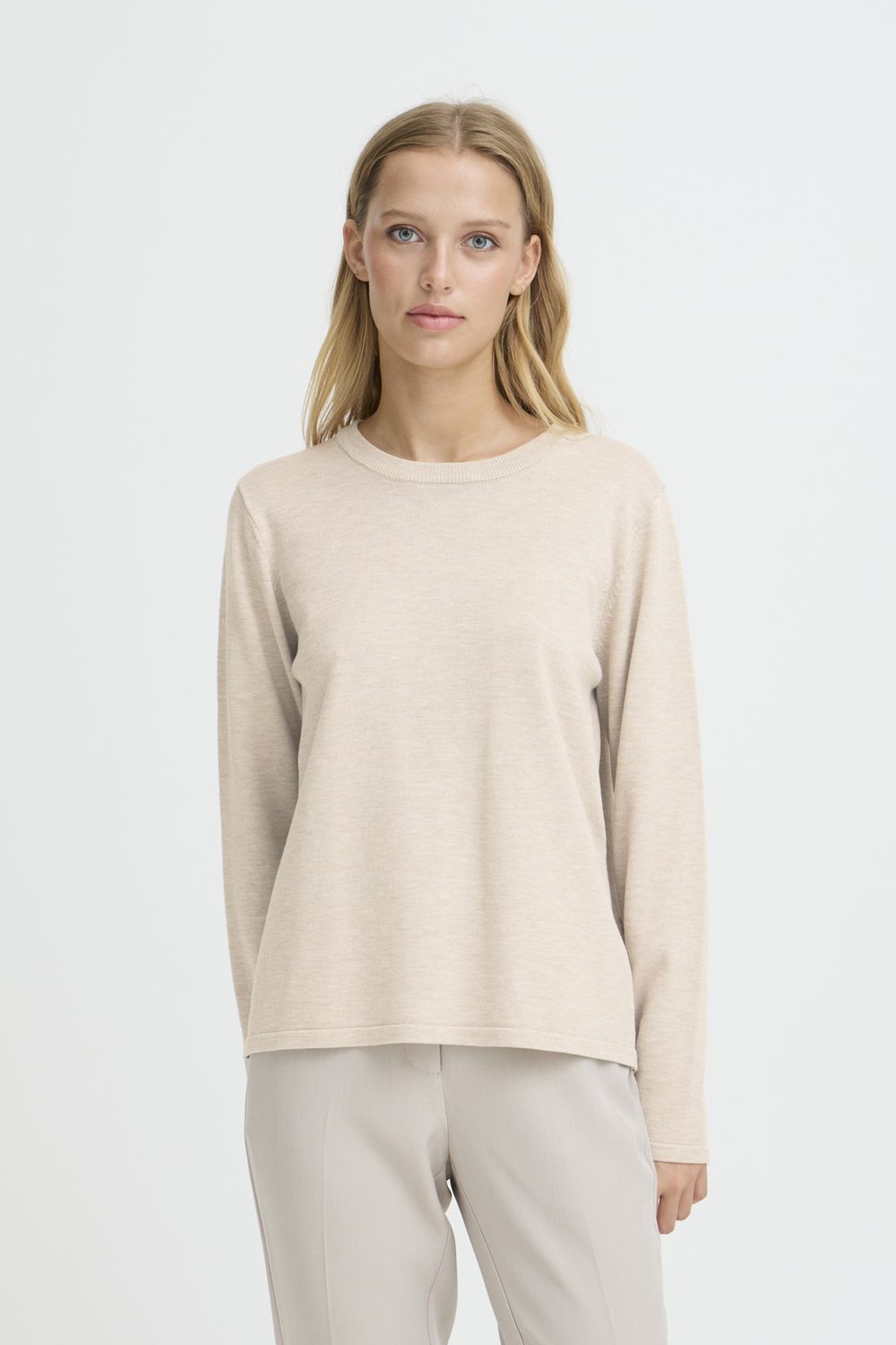 Luls O-Neck Pullover in Oatmeal Melange