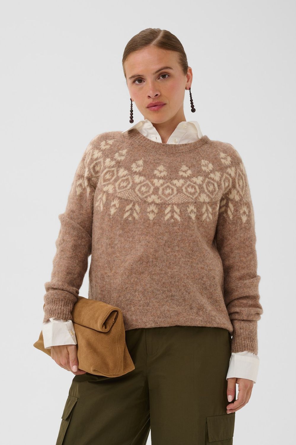 Jia Katrina Pullover in Fandango Pink Melange