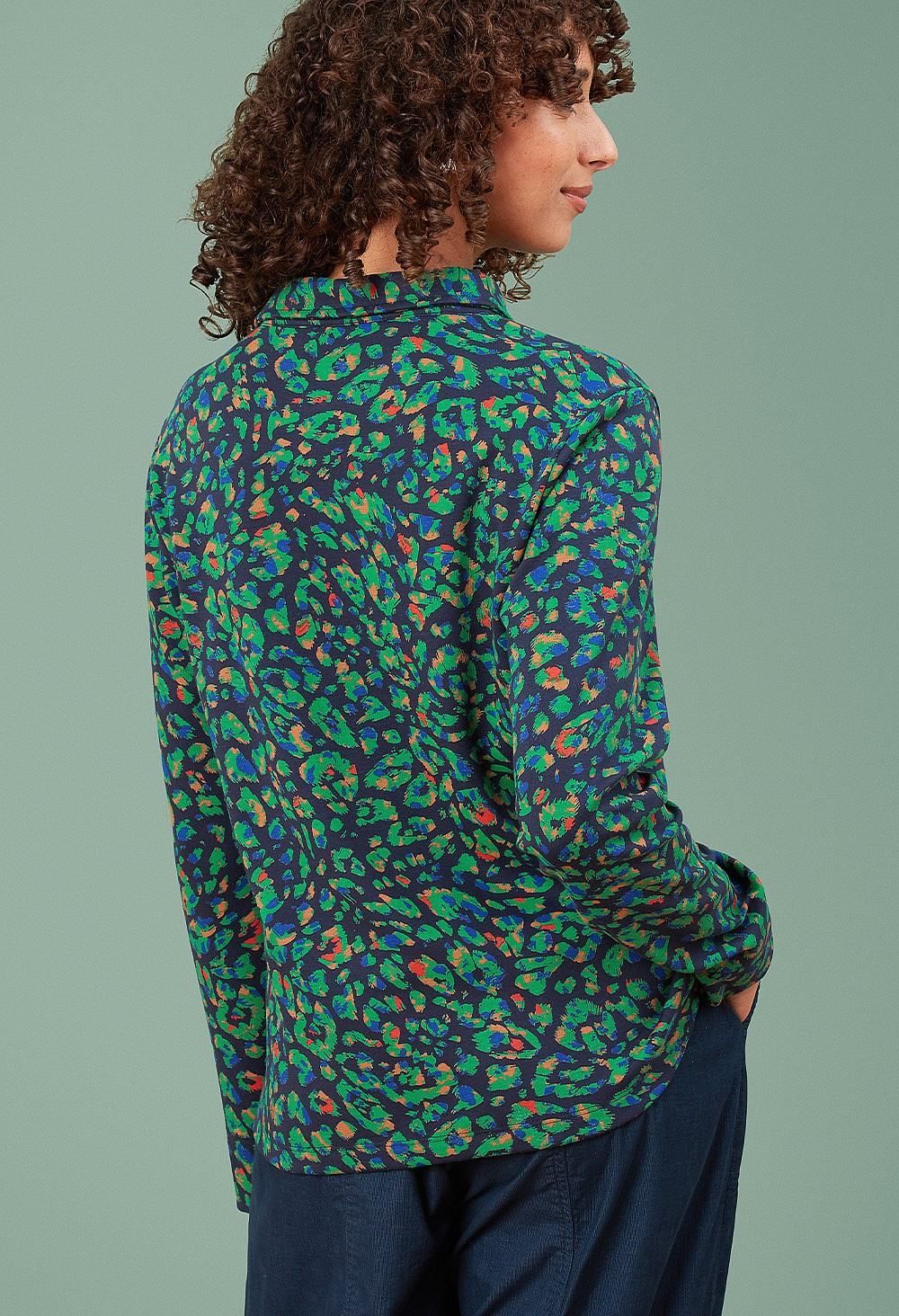 Cassia Top Brushed Leo in Multicolour