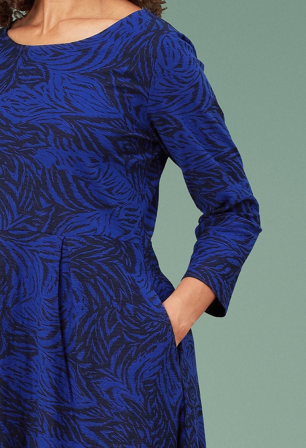 Sandy Dress Jungle Print in Saphire Mix