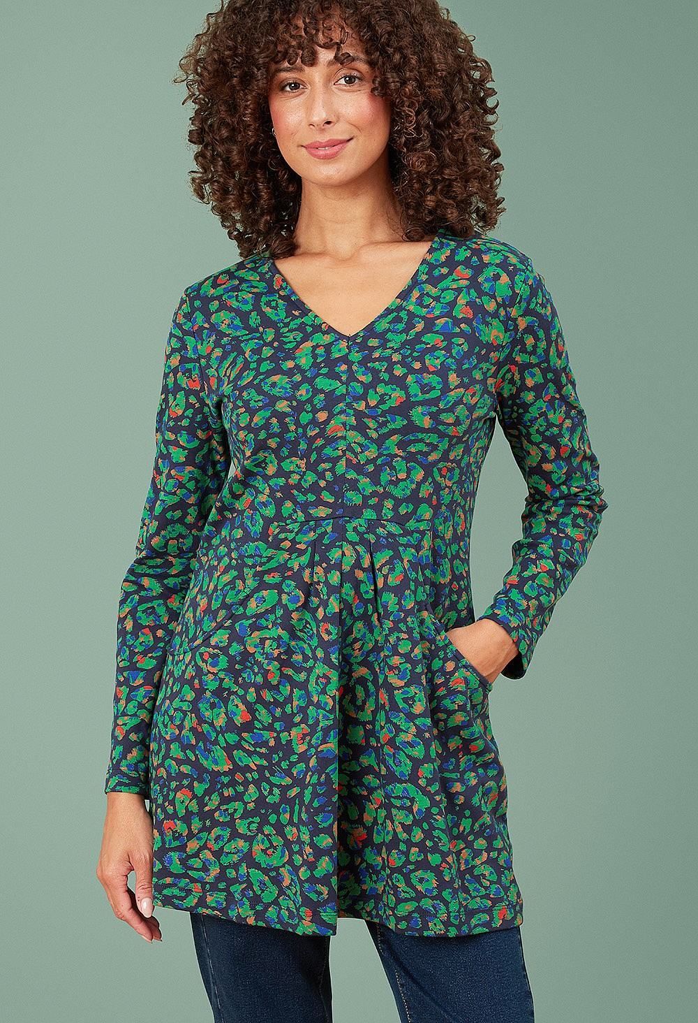 Kiera Tunic Brushed Leo in Multicolour
