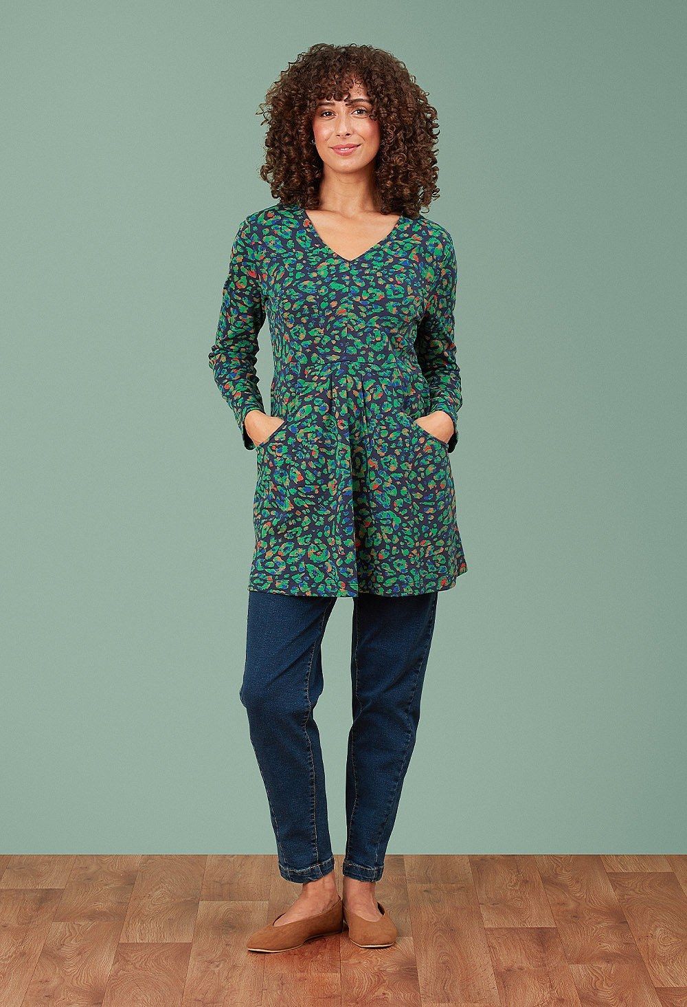 Kiera Tunic Brushed Leo in Multicolour