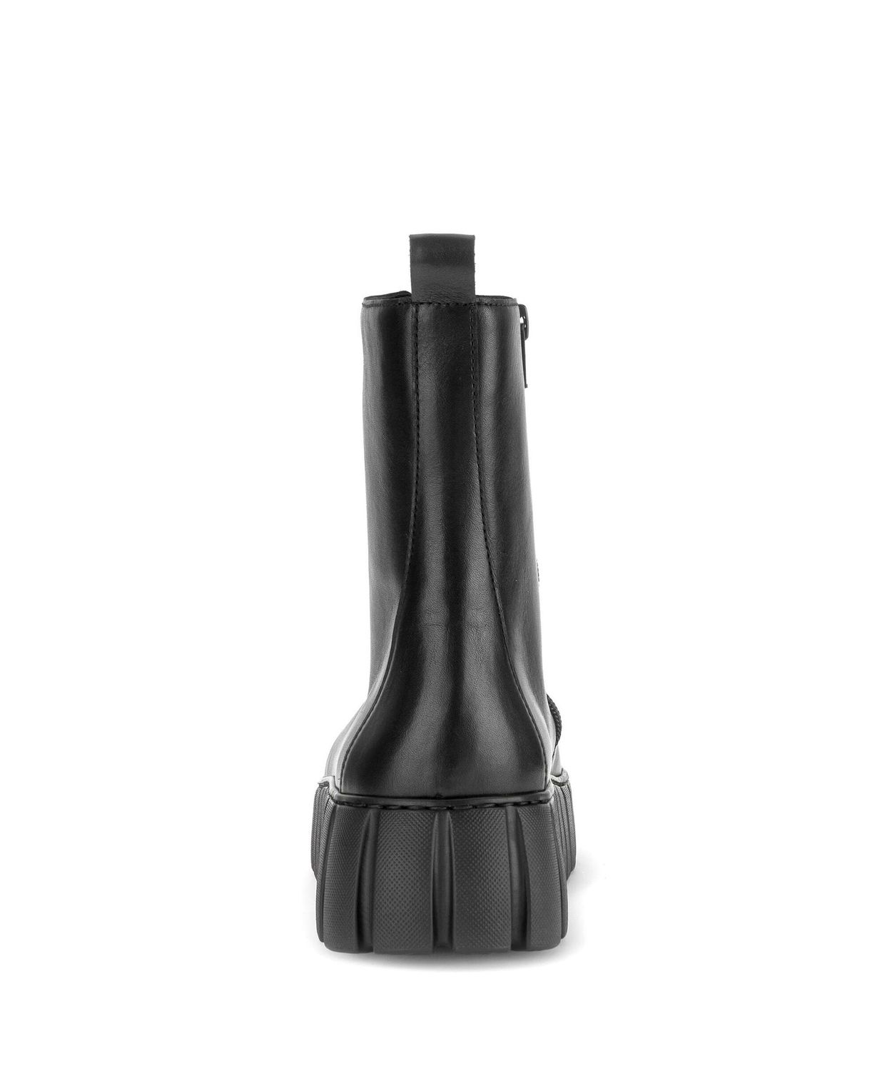 Megan Leather Ankle Boots in Black