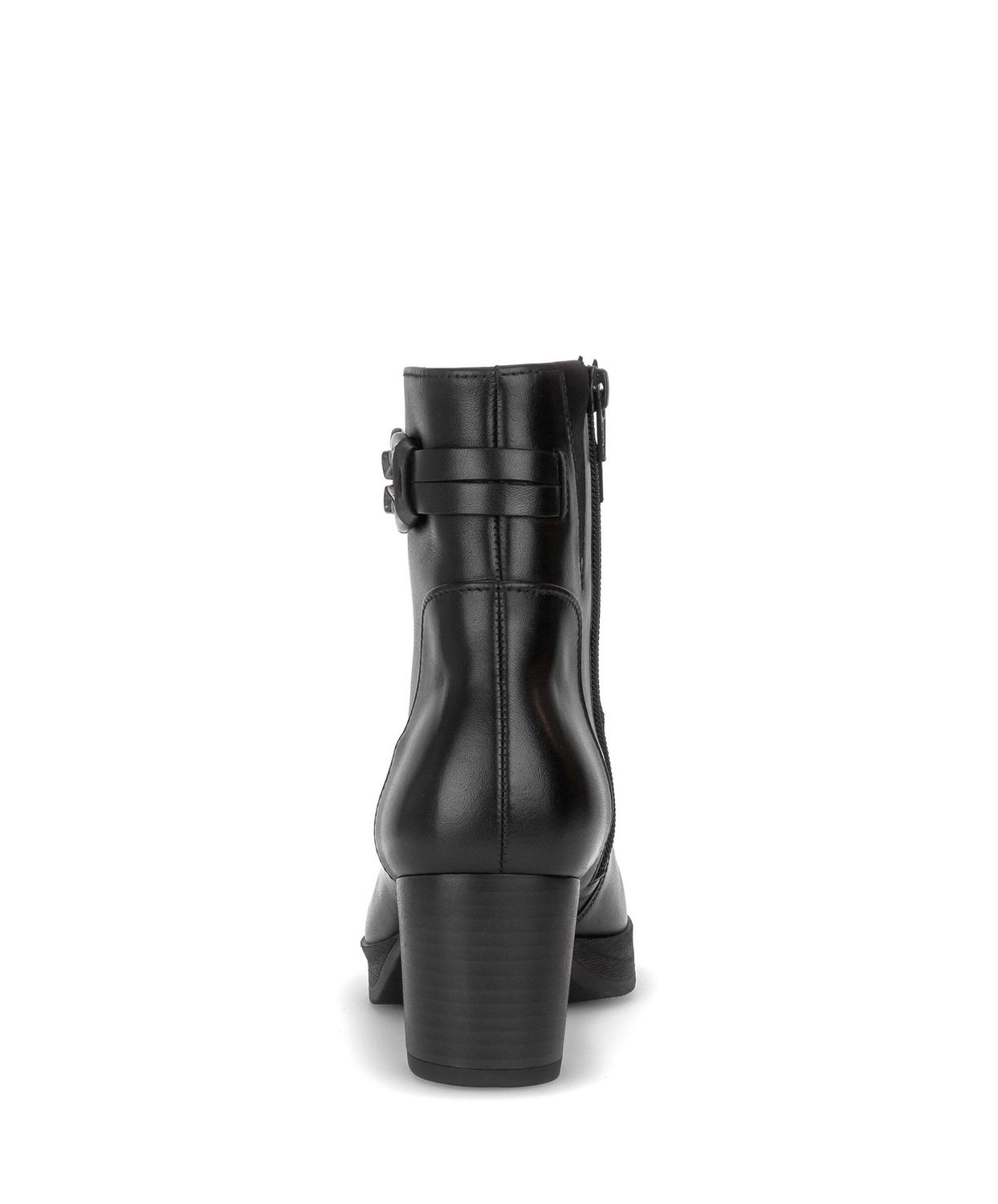 Amber Heeled Ankle Boots with Chain Detail in Black