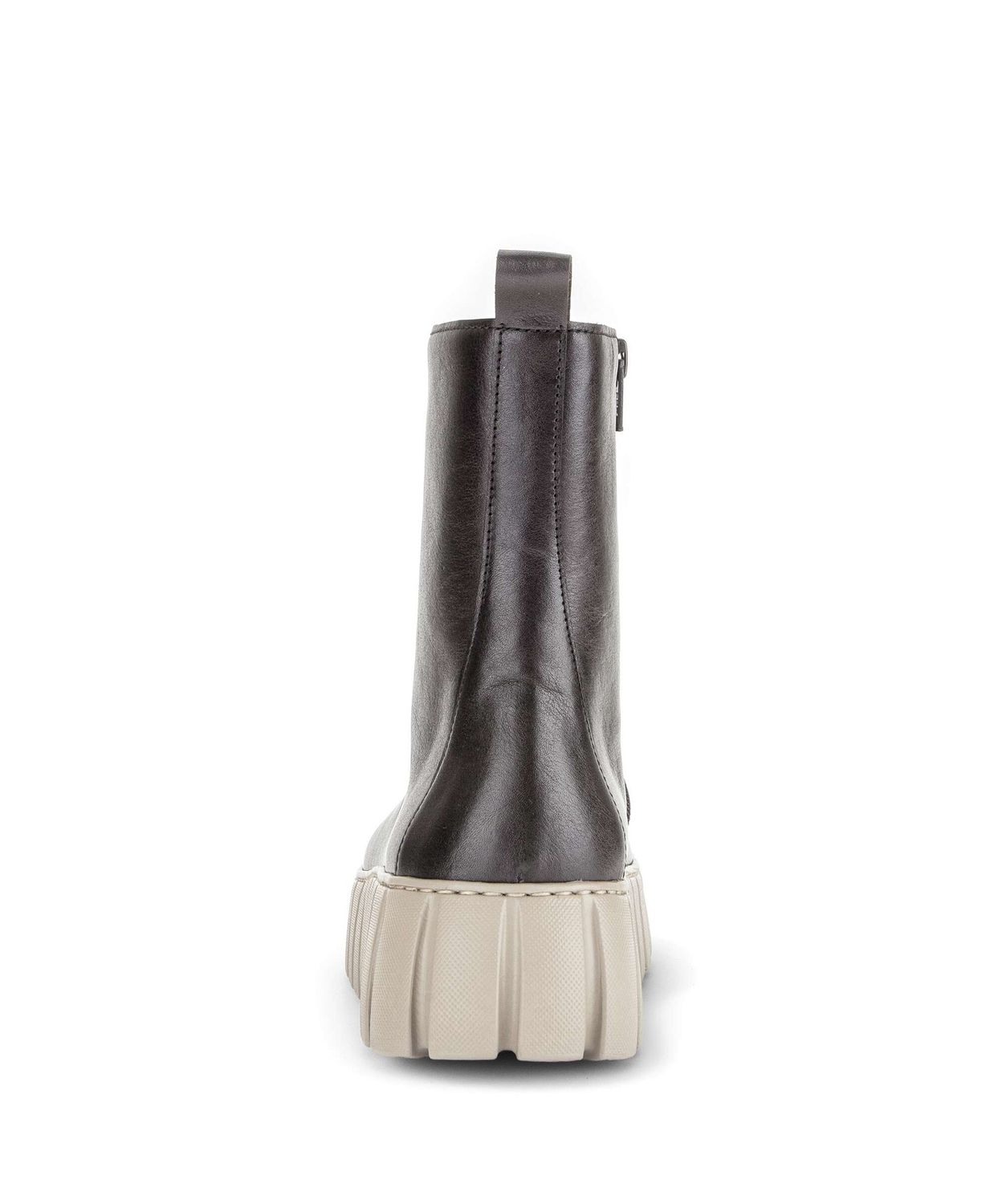 Lauren Leather Ankle Boots in Grey