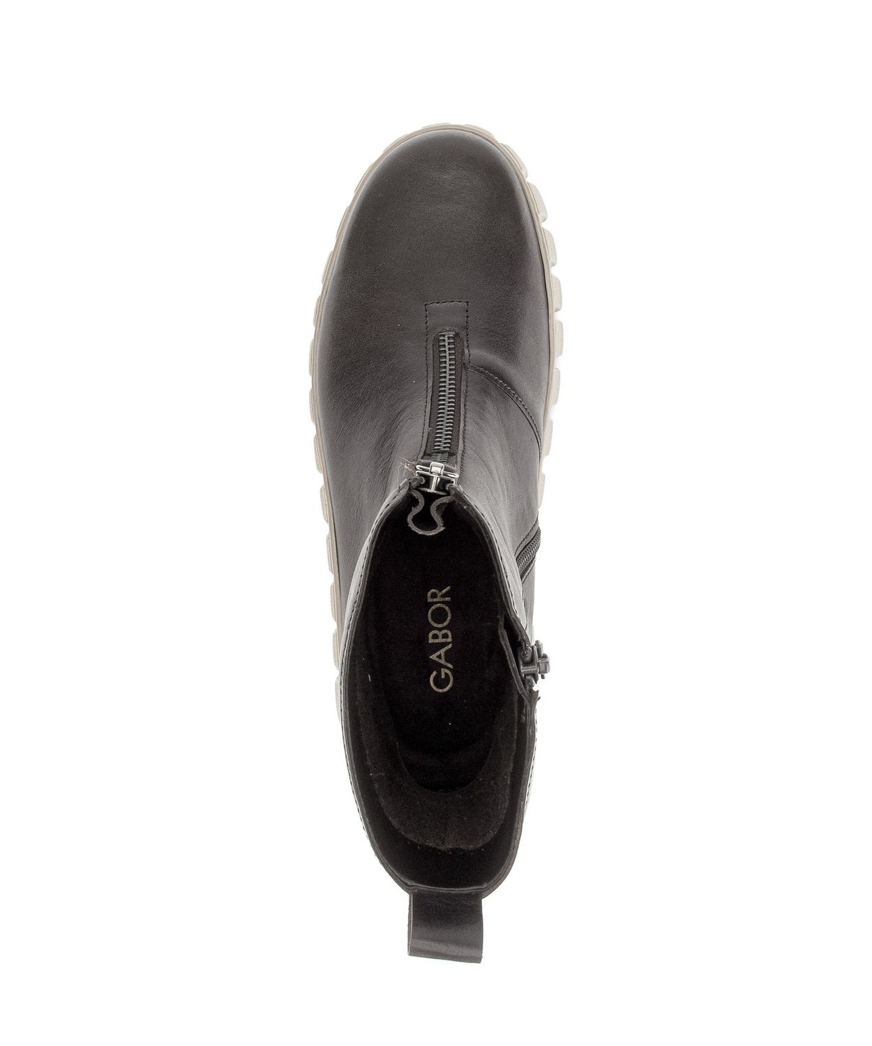 Lauren Leather Ankle Boots in Grey