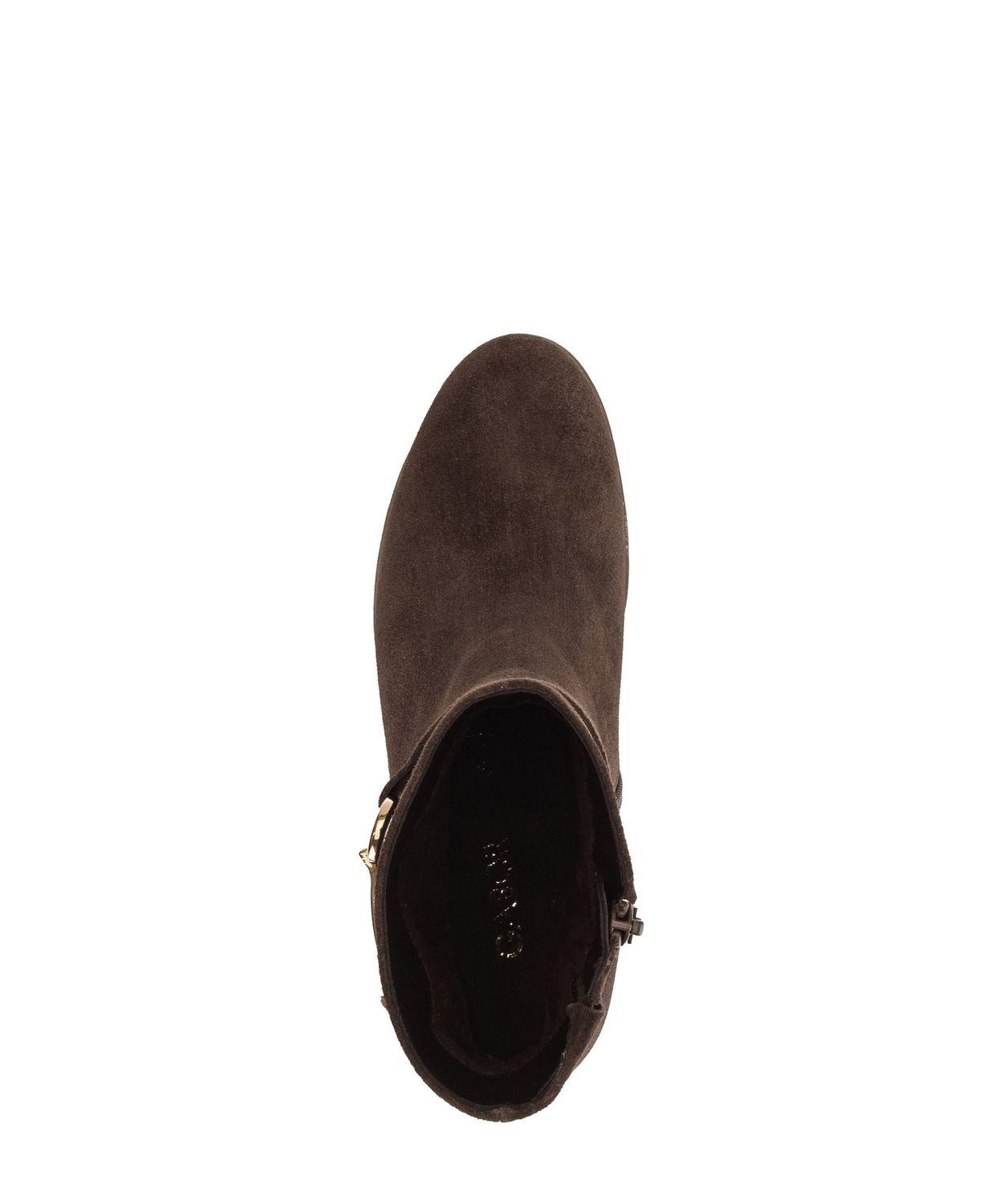 Georgia Heeled Ankle Boots with Chain Detail in Brown