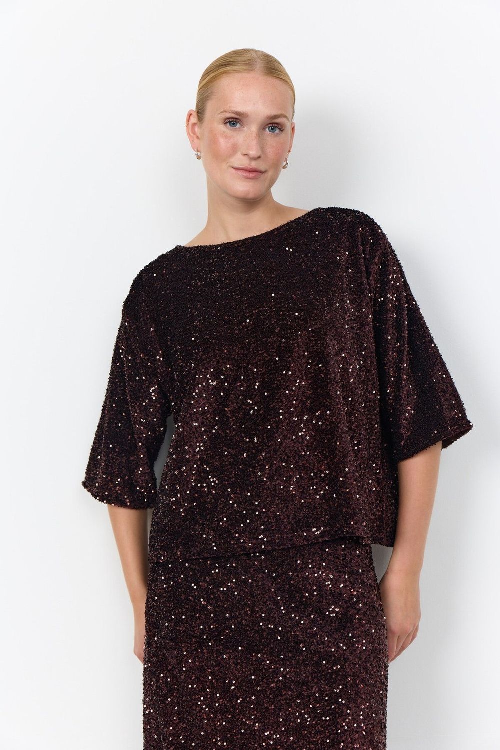 Jasleen Blouse in Chocolate Plum