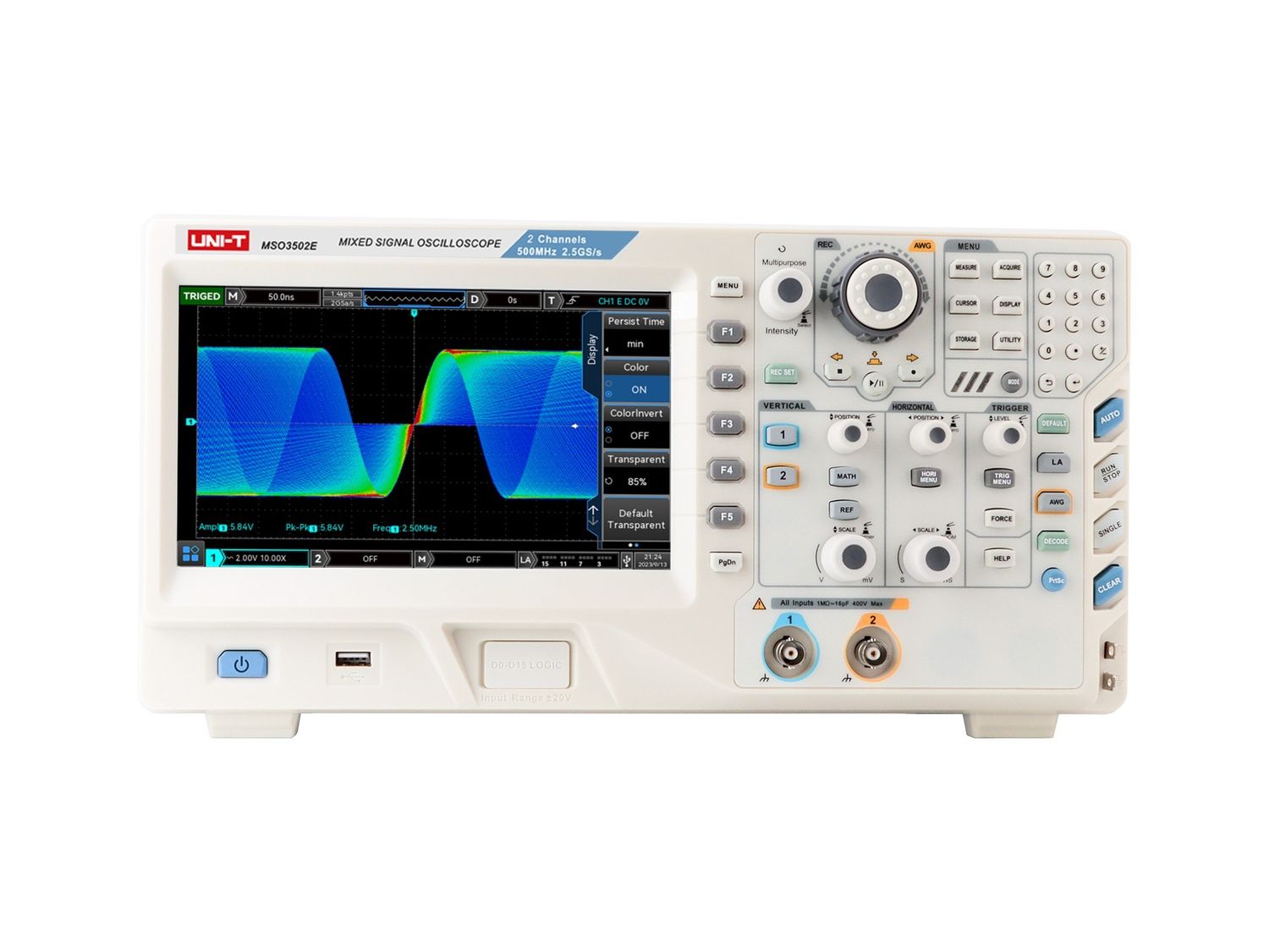 MSO3502E 500MHz 2+16Ch Mixed Signal Oscilloscope