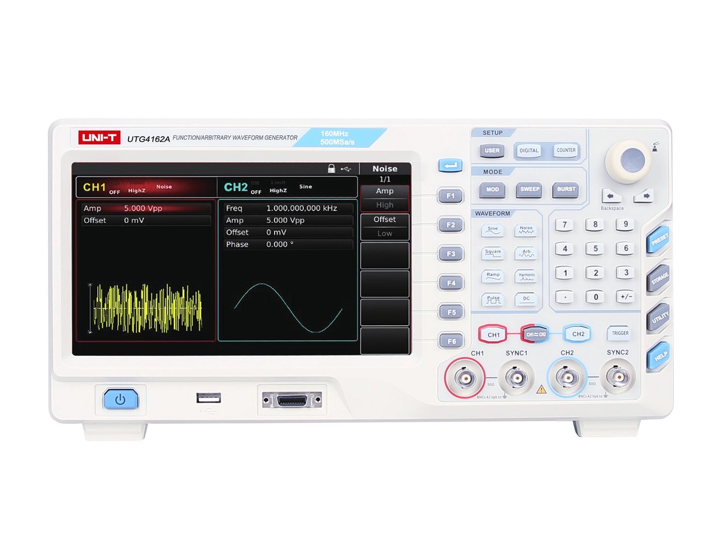 UTG4162A 160MHz 2Ch Performance-Series Arbitrary Waveform Generator