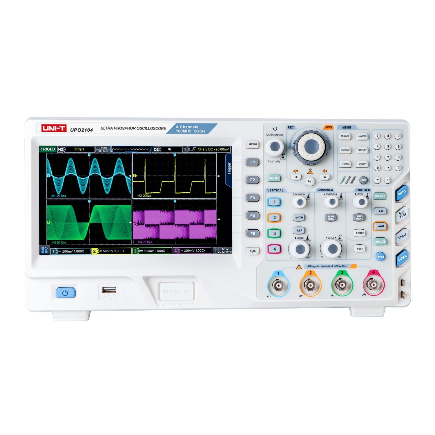 UPO2104 100MHz 4Ch Mixed Signal Oscilloscope (w/o Logic Pod)