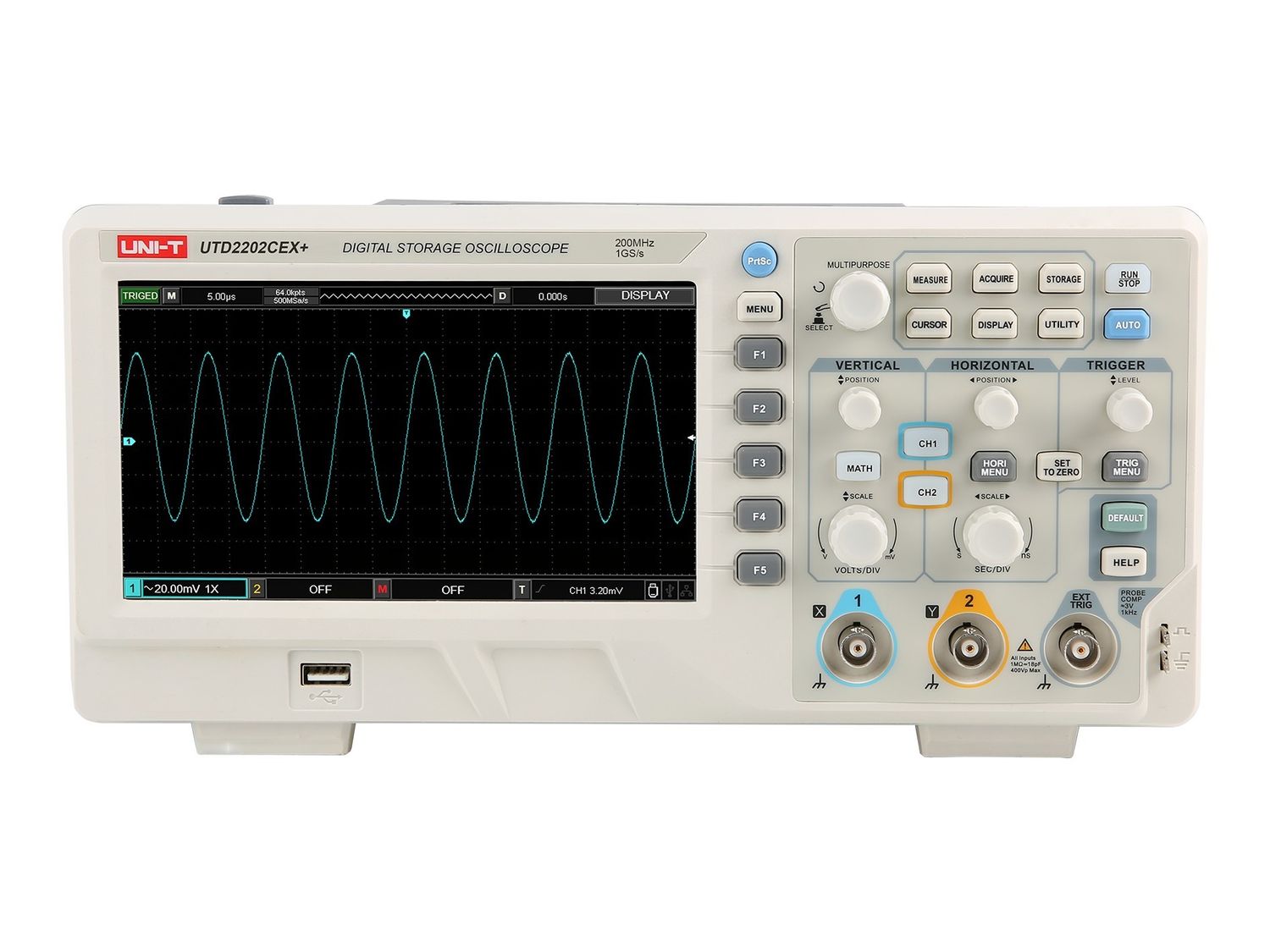 UTD2202CEX+ 200MHz 2Ch Digital Storage Oscilloscope