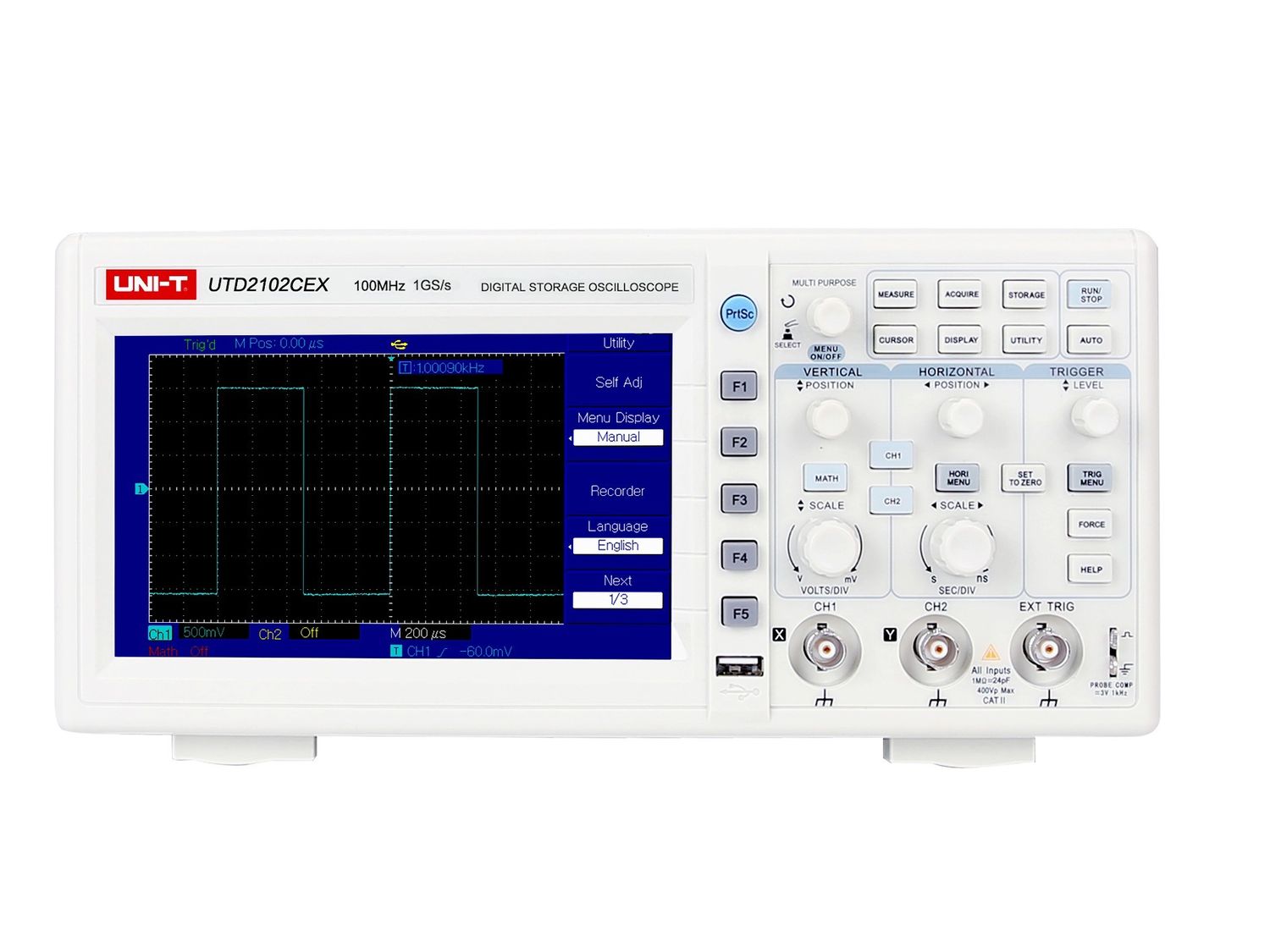 UTD2102CEX+ 100MHz 2Ch Digital Storage Oscilloscope