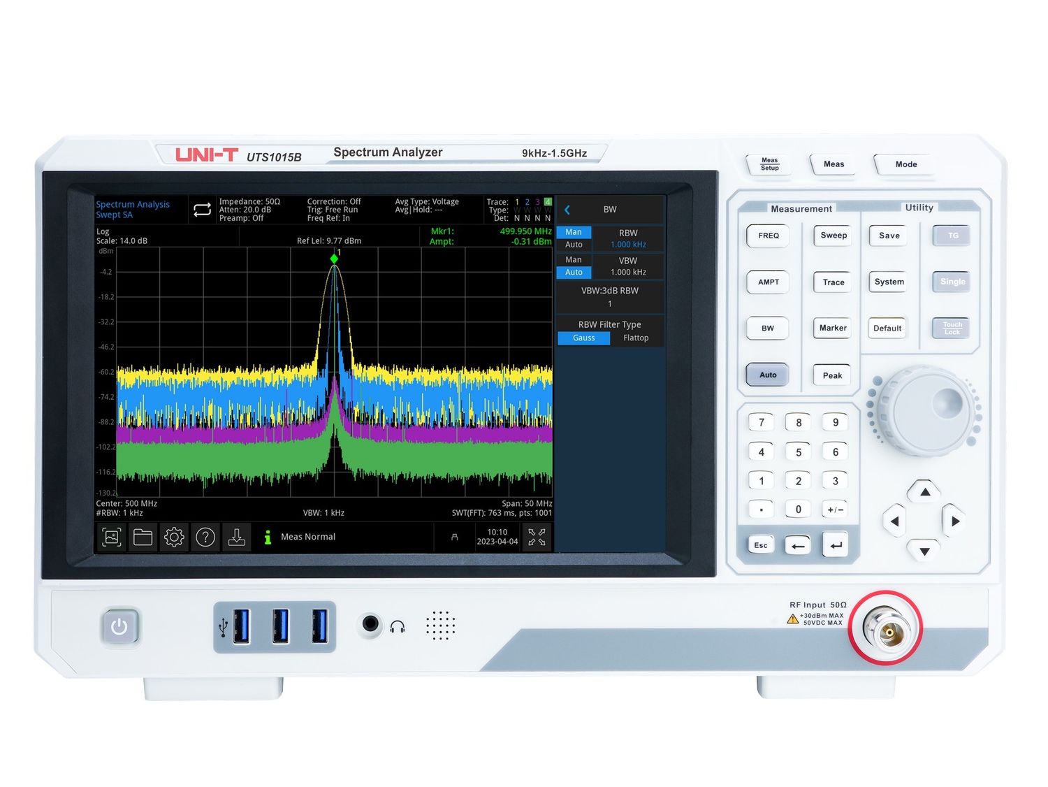UTS1015B 1.5GHz Advanced-Series Spectrum Analyzer