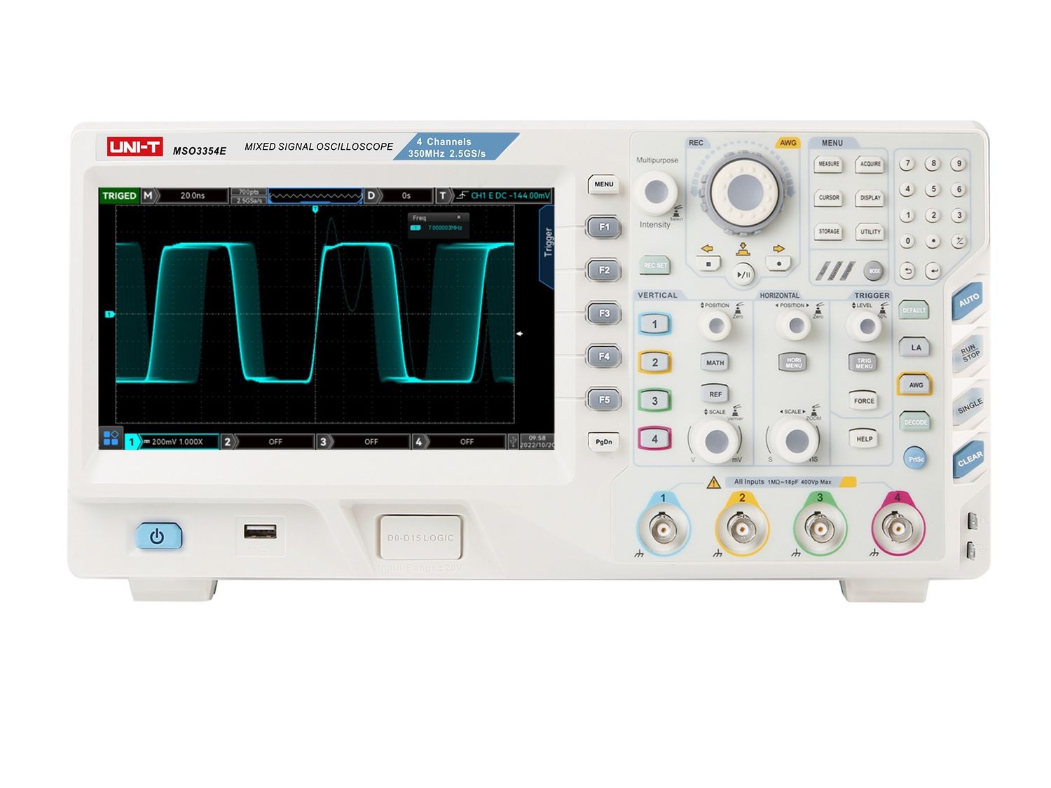 MSO3354E 350MHz 4+16Ch Mixed Signal Oscilloscope