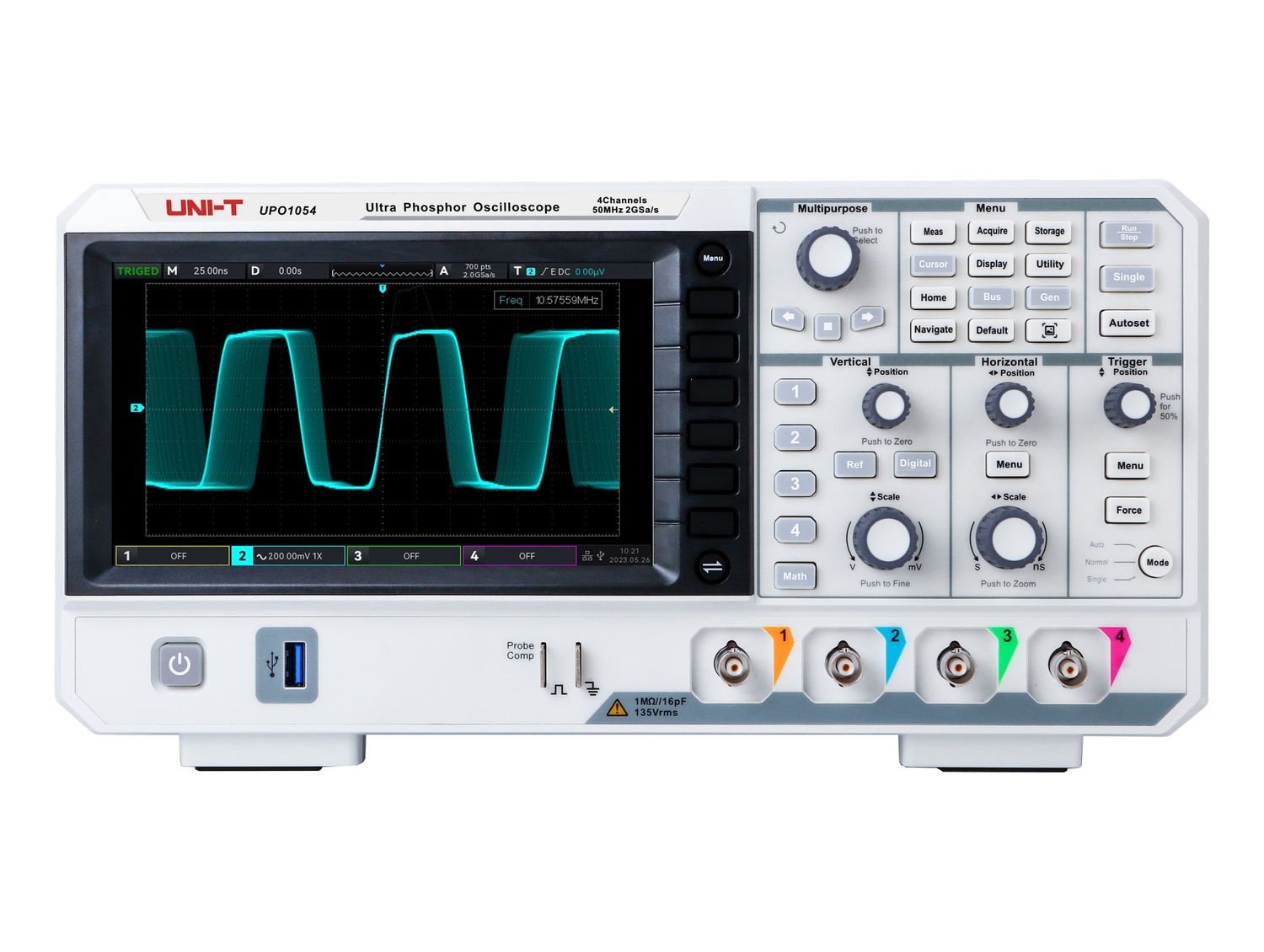 UPO1054 50MHz 4Ch Digital Storage Oscilloscope