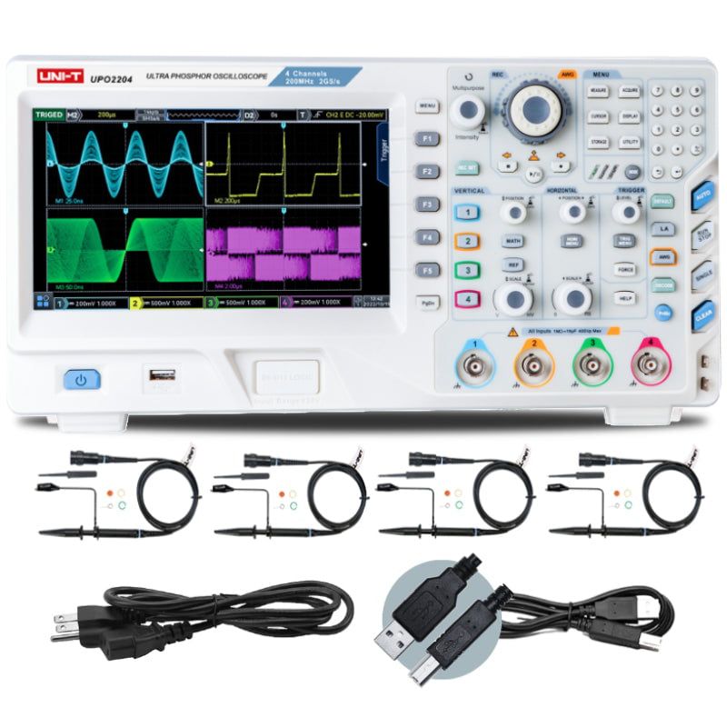 UPO2204 200 MHz 4Ch Oscilloscope (Logic Pod Optional) UPO2204