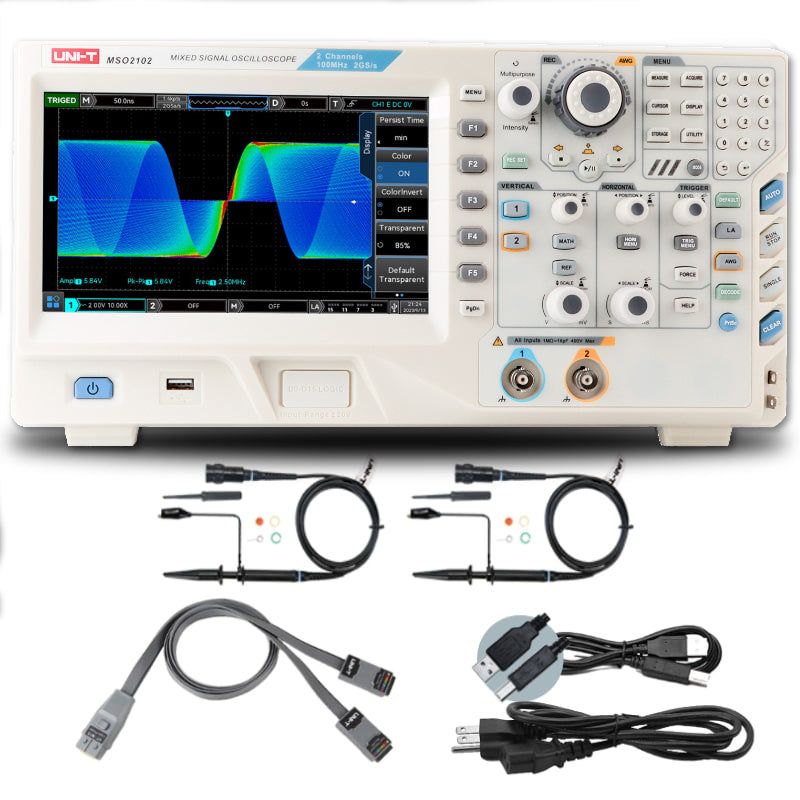 MSO2102 100 MHz 2+16Ch Mixed Signal Oscilloscope MSO2102