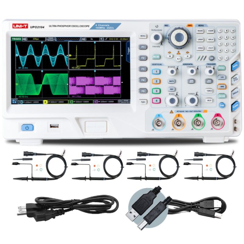UPO2104 100 MHz 4Ch Oscilloscope (Logic Pod Optional) UPO2104