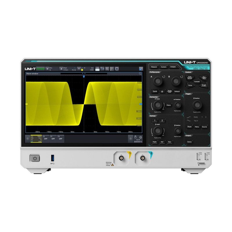 UPO2202HD 200 MHz 2Ch 12-Bit High-Resolution Oscilloscope UPO2202HD