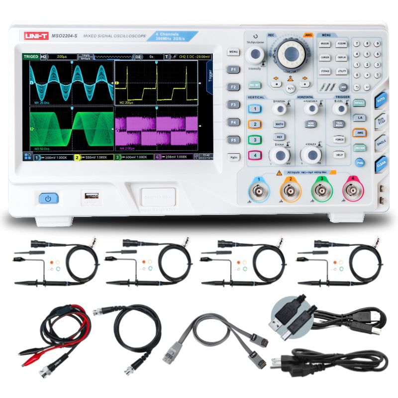 MSO2204-S 200 MHz 4+16Ch Mixed Signal Oscilloscope with Signal Generator MSO2204-S