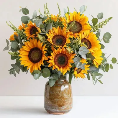 Sunflower Symphony Vase