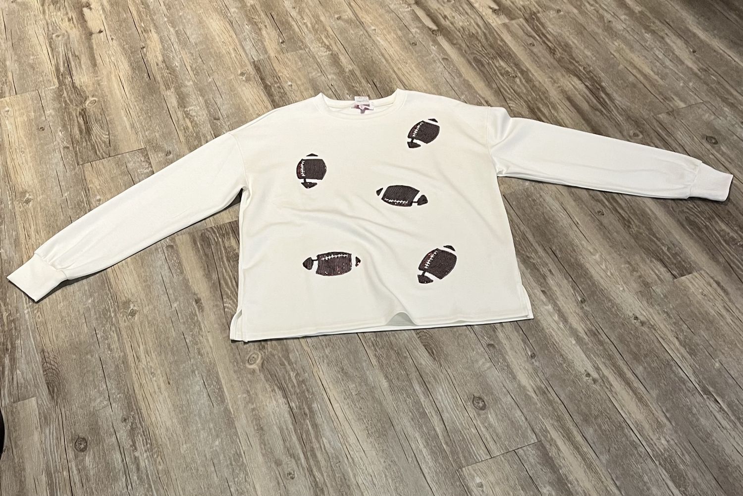 Football Sequin Sweatshirt 2XL