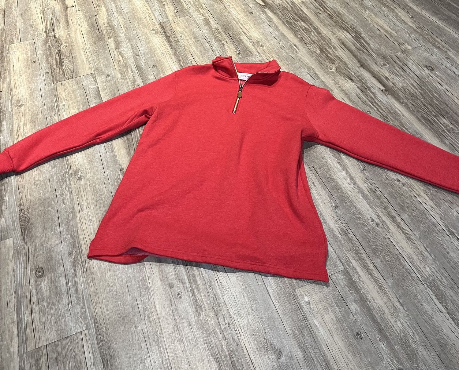 Red Quarter Zip Size XL