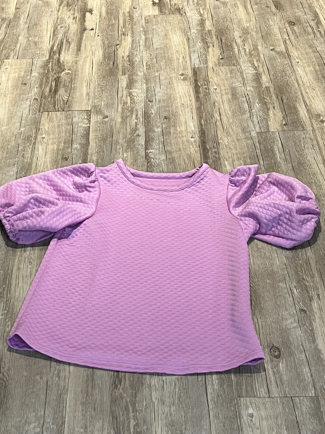 Solid Puff Sleeve Blouse Small